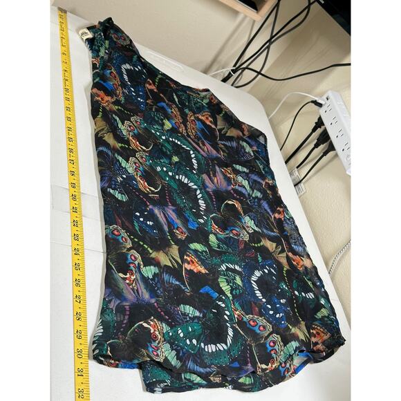 Show Me Your Mumu Top Womens XS Blue Sheer Peta Boo Butterflies Tunic Flowy - Picture 8 of 8